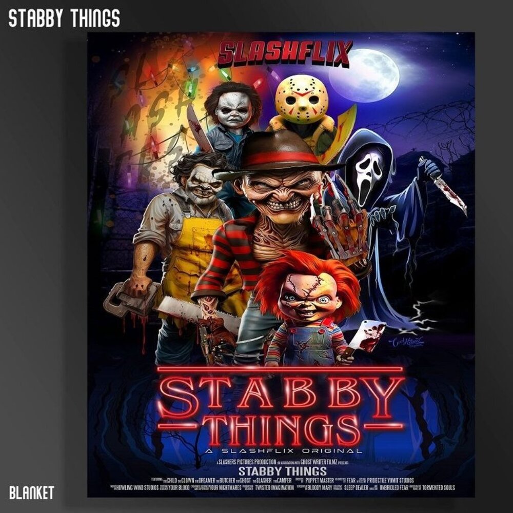 Horror Movies New Plush Throw Gift Blanket Chucky Freddy Jason Michael Slashers